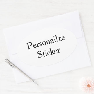 Design Your Own custom Oval Stickers