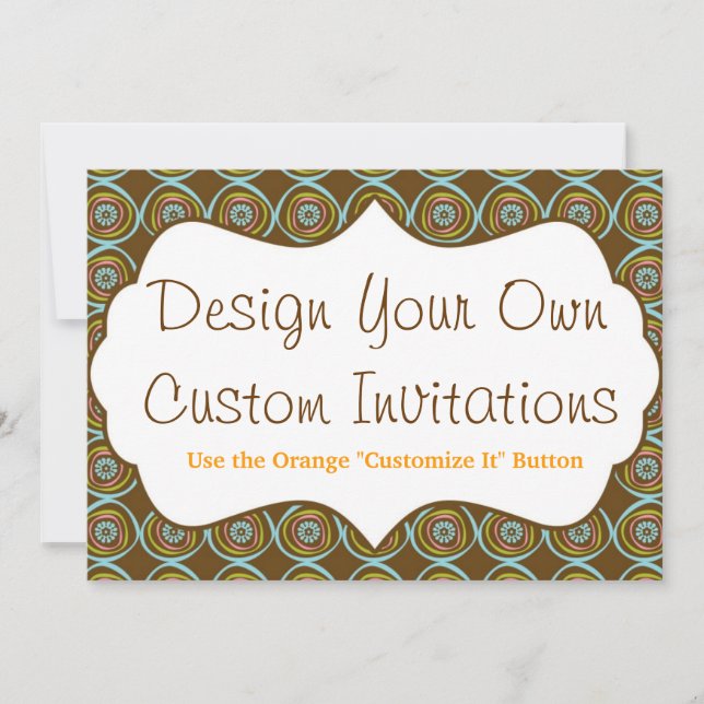 Design your Own Custom Personalised Invitations (Front)