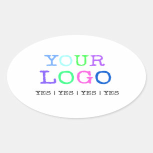Design Your Own Custom Personalised Logo Oval Sticker