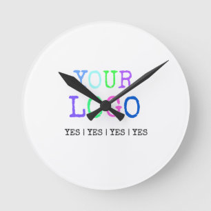 Design Your Own Custom Personalised Logo Round Clock