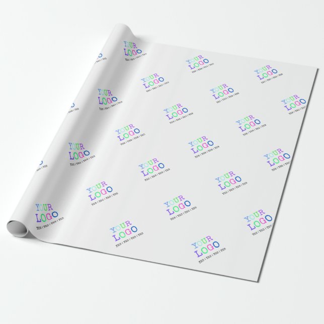 Design Your Own Custom Personalised Logo Wrapping Paper (Unrolled)