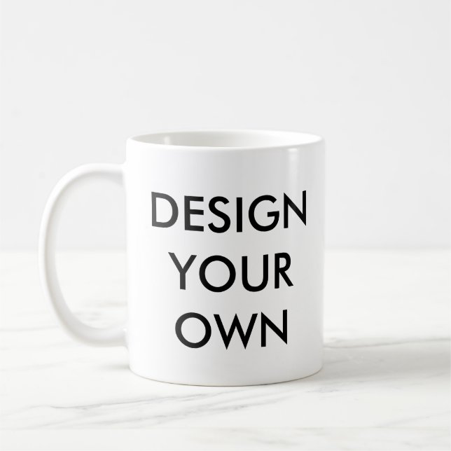 Design Your Own Custom Personalised White Mug (Left)