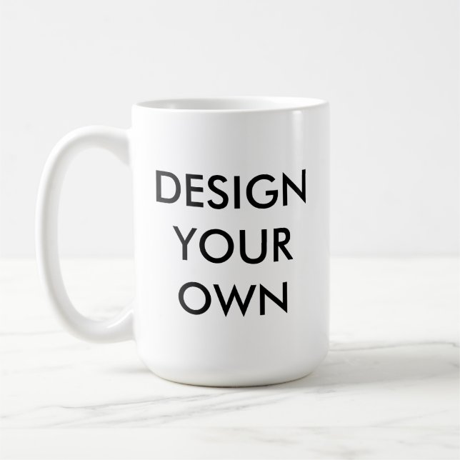 Design Your Own Custom Personalised White Mug (Left)