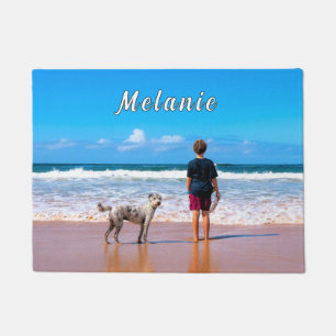 Design Your Own Custom Pet Photo Doormat with Name