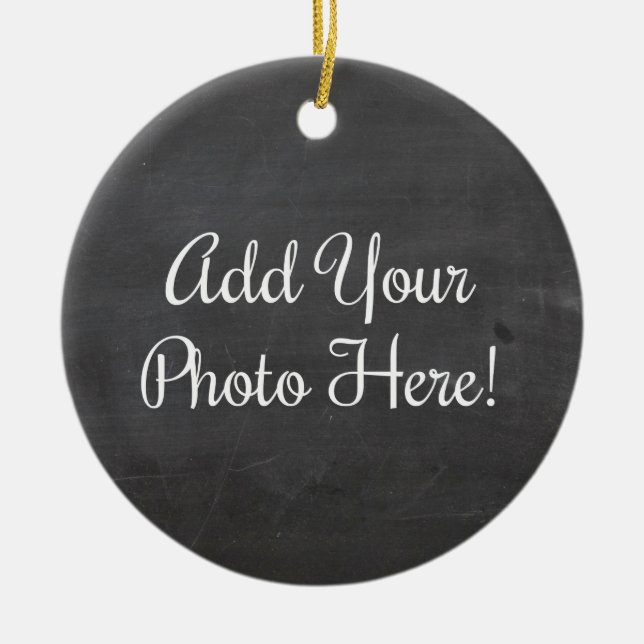 Design Your Own Custom Photo Ceramic Ornament (Front)