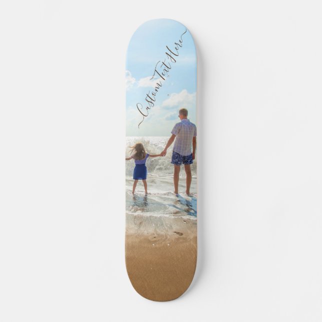 Design your Own Custom Photo Skateboard with Text (Front)