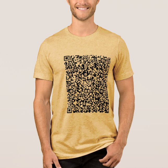 Design Your Own Custom QR Code Personalised Funny Tri-Blend Shirt (Front)