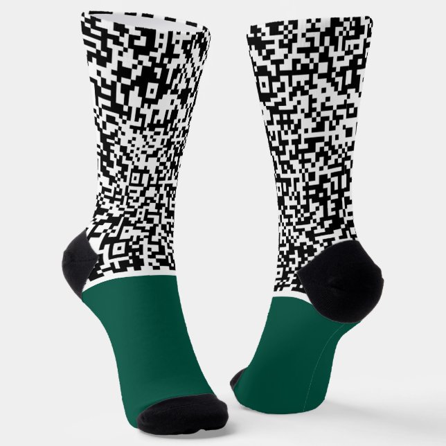Design Your Own Custom QR Code Socks Choose Colour (Angled)