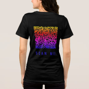 Design Your Own Custom QR Code T-Shirt Template Tri-Blend Shirt