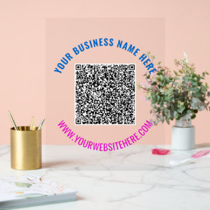 Design Your Own Custom QR Code Text Acrylic Sign