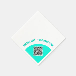 Design Your Own Custom Text and QR Code Napkins