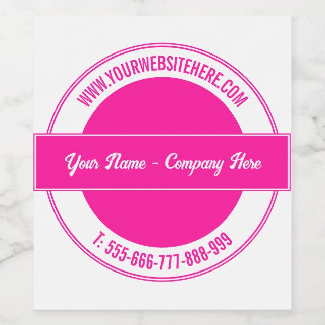 Design Your Own Custom Text Bottle Labels Template (Single Label)