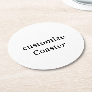 Design Your Own customise Paper Coaster round