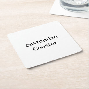 Design Your Own customise Square Paper Coaster
