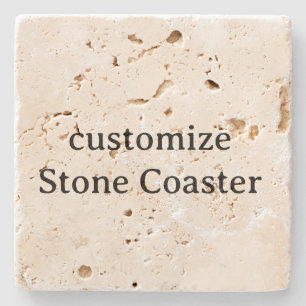 Design Your Own customise Travertine Stone Coaster