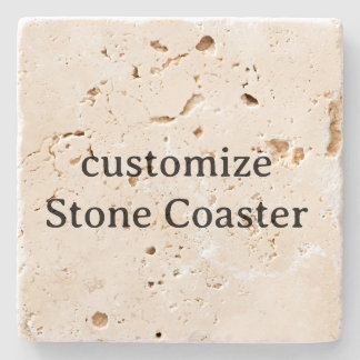 Design Your Own customise Travertine Stone Coaster