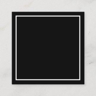 Design Your Own Elegant Solid Black  Square Business Card