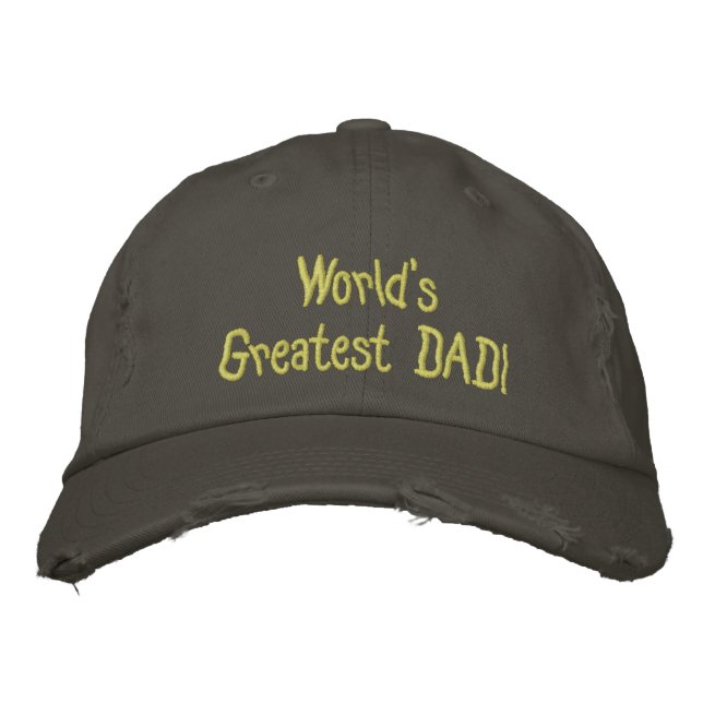 Design Your Own Fathers Day Baseball Destroyed Cap (Front)