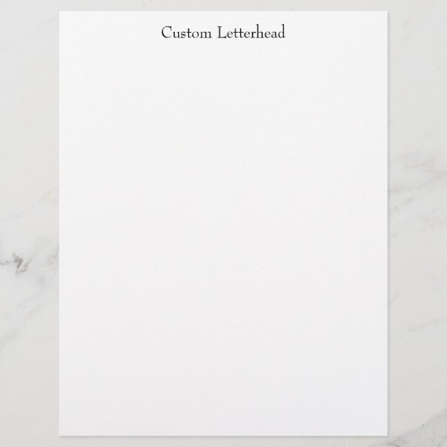 Design Your Own Flat  Custom Letterhead (Front)