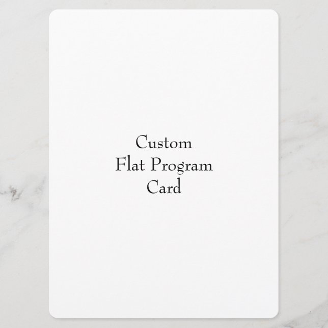 Design Your Own Flat Program Card (Front)