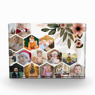 Design Your Own Floral 15 Photo Collage Block