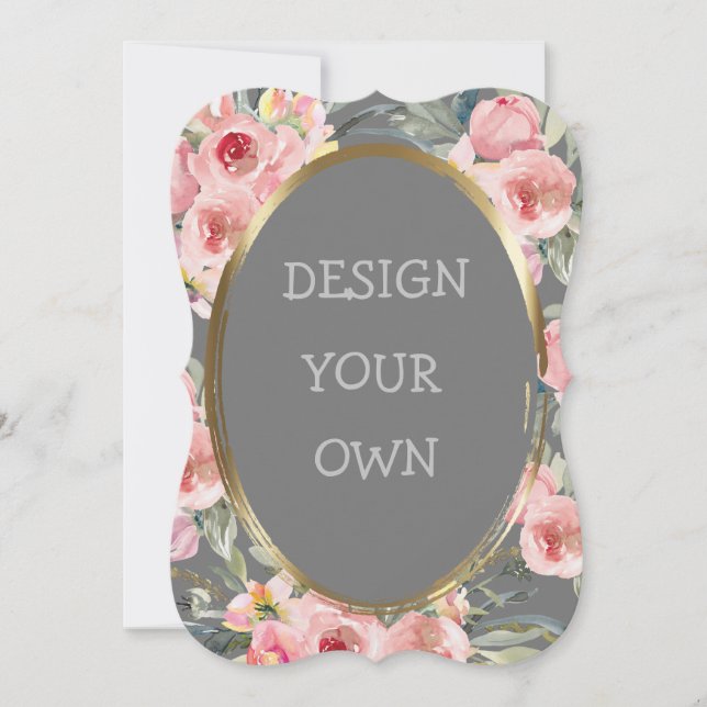 Design Your Own Floral Invitation (Front)