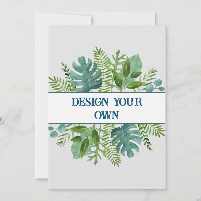 Design Your Own Floral  Invitation (Front)