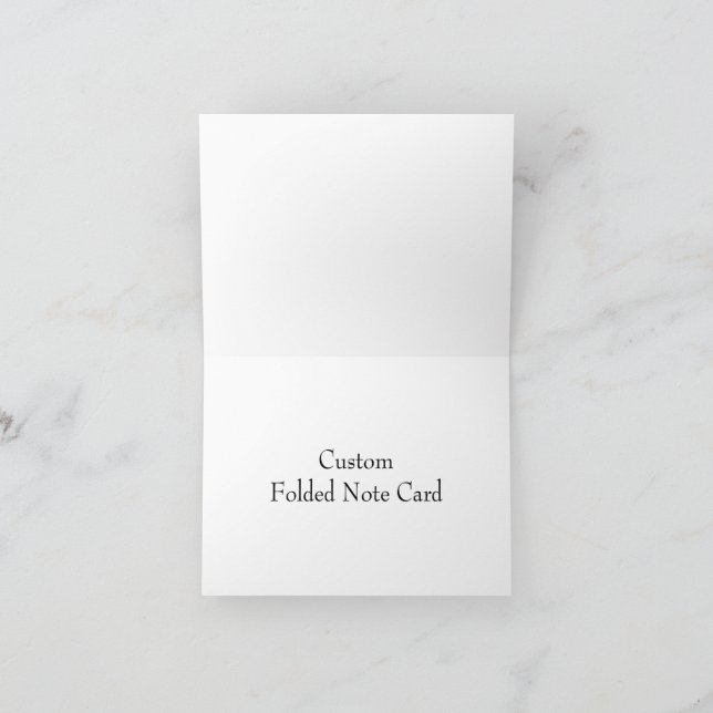 Design Your Own Folded  Note Card (Inside)