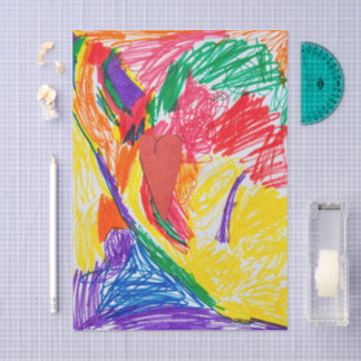 Design Your Own Gift Wrap with Your Kid's Art Tissue Paper