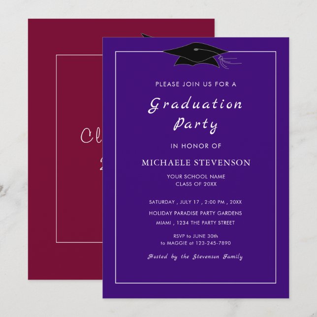 Design Your Own Graduation Invitations Example (Front/Back)