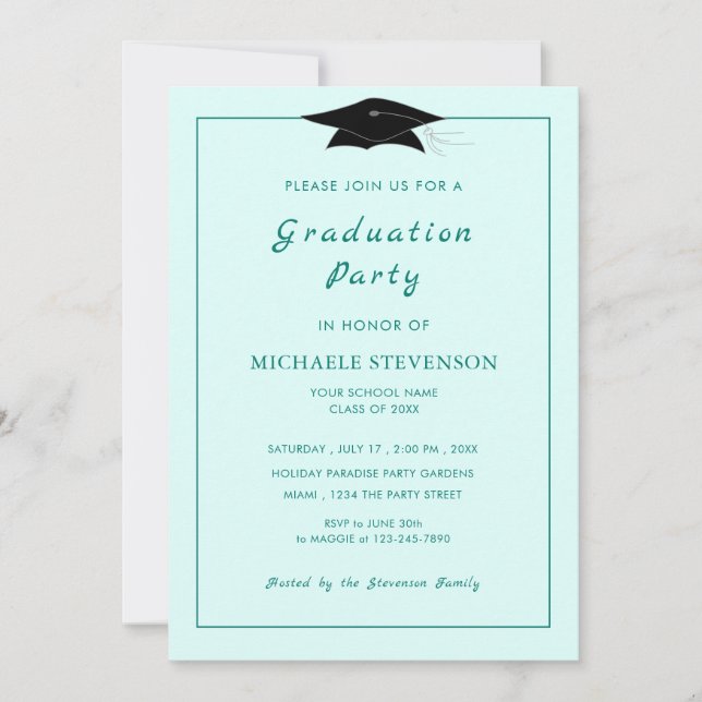 Design Your Own Graduation Invitations Example (Front)