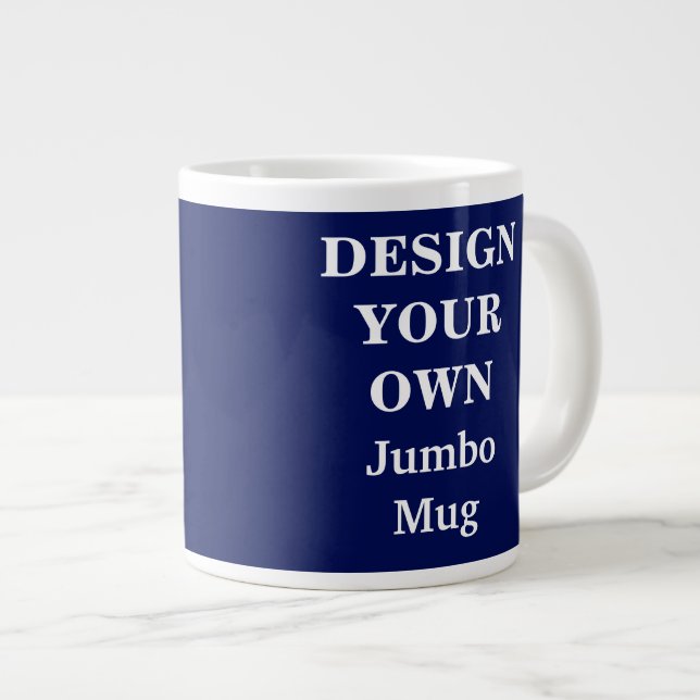Design Your Own Jumbo Mug - Blue (Front Right)