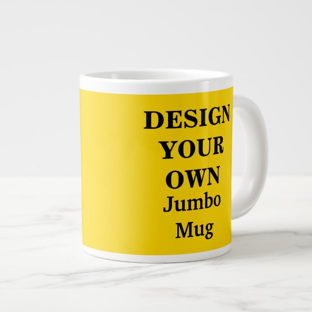 Design Your Own Jumbo Mug - Bright Yellow (Front Right)