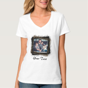 Design Your Own Leopard Frame Family Photo T-Shirt