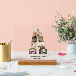 Design Your Own Letter A Photo Collage Acrylic Sign