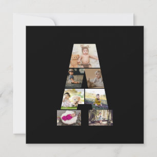 Design Your Own Letter A Photo Collage Announcement