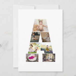 Design Your Own Letter A Photo Collage Announcement