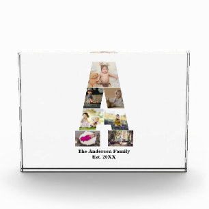 Design Your Own Letter A Photo Collage Block