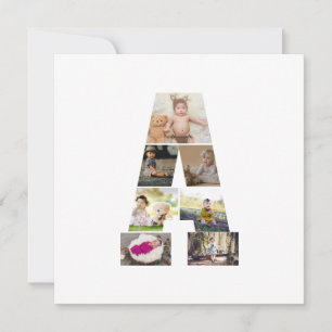 Design Your Own Letter A Photo Collage Card