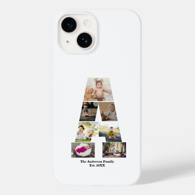 Design Your Own Letter A Photo Collage Case-Mate iPhone Case (Back)