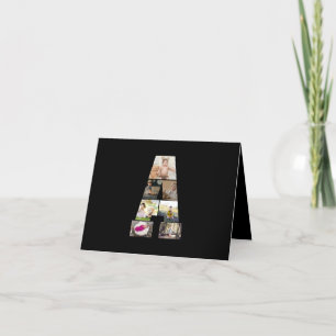 Design Your Own Letter A Photo Collage Holiday Card