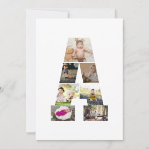 Design Your Own Letter A Photo Collage Holiday Card