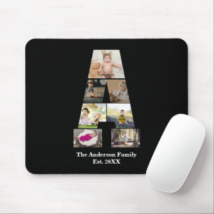 Design Your Own Letter A Photo Collage Mouse Pad