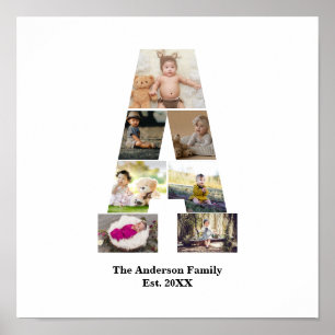 Design Your Own Letter A Photo Collage Poster
