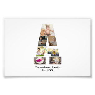 Design Your Own Letter A Photo Collage Print