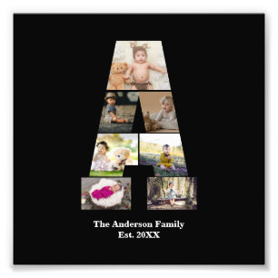 Design Your Own Letter A Photo Collage Print