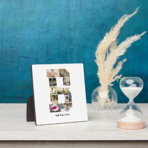 Design Your Own Letter B Photo Collage Plaque