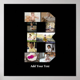 Design Your Own Letter B Photo Collage Poster