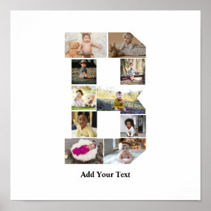 Design Your Own Letter B Photo Collage Poster