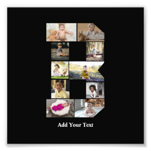 Design Your Own Letter B Photo Collage Print